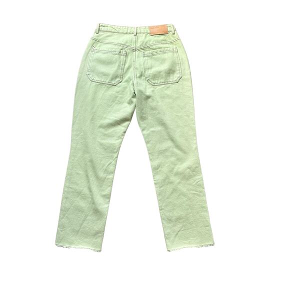 TED BAKER Mint Light Green Zahhra Denim Jeans Button Fly 30 High Rise Straight - Picture 2 of 7